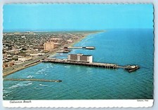 Galveston Texas Postcard Galveston Beach Luxurious Flagship Hotel Swimming c1960 picture