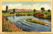 Presidential Range Israel River White Mountains NH c1934 Unposted Postcard picture