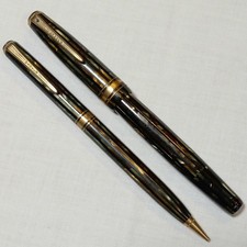 1941 PARKER Duovac Senior Fountain Pen & Duofold Mechanical Pencil Vintage picture