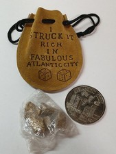 Vtg Atlantic City NJ Souvenir I Struck It Rich In Atlantic City Pouch Rocks Coin picture