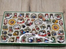 Box Of Santa’s World Kurt S. Adler Tiny Wooden Christmas Ornaments (S5) picture