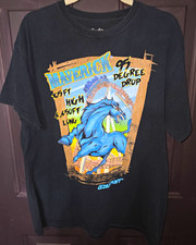 Cedar Point Maverick 95 Degree Drop Graphic Black T-Shirt Amusement Park Theme L picture