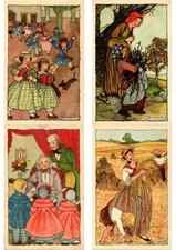 RIE CRAMER ARTIST SIGNED Mostly CHILDREN, COLLECTION OF 200 Vintage CP (L3745) picture