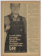 1952 H.D. Lee Co. Ad: Union Made Work Clothes, Blue Jeans, Over Alls - KC MO picture