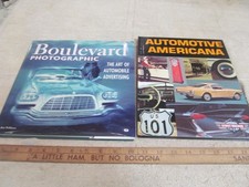(2) BOOKS ON AUTOMOBILE ADVERTISING &  AUTOMOTIVE AMERICANA, BOTH HARD COVER. picture
