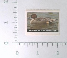 Vintage National Wildlife Federation Duck Graphic Advertising Sticker Decal picture