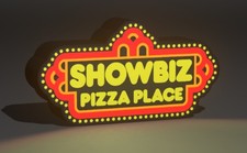 Showbiz Pizza Place 3D Printed LED Light-Up Sign 9