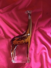 GLASS GIRAFFE AMBER 8.5'' HIGH picture