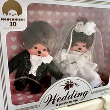 Monchhichi Wedding Set Plush Dolls 30th ANNIVERSARY Telegram Sekiguchi Rare picture