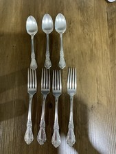 Vintage WMA Rogers Oneida Silver Plate Flatware Vanessa Francesca 7 Piece Lot picture