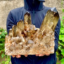 11.4LB Large Natural Citrine cluster mineral specimen quartz crystal healing picture