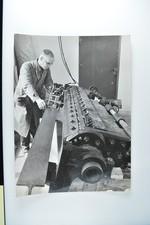 Man Operating Heavy Industrial Machinery Gunnar Lundh Stockholm c1950s Photo picture