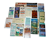 Vintage Travel Brochure & Map Lot 16pc Colorado National Parks Aspen Adirondacks picture