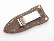 Vtg Explorer Japan Leather Belt Clip Dagger Fixed 3.3