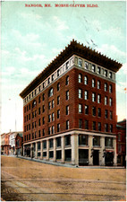 Morse-Oliver Building in Bangor Maine ME Street View 1900s Antique Postcard picture
