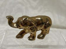 Vintage Ceramic Elephant Figurine Gold Painted picture