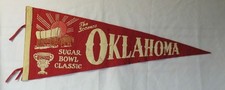 Vintage University of Oklahoma Sooners Sugar Bowl Football Pennant picture