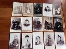 LOT/14 ASSORTED c1890 CABINET CARDS:GROUPS MEN WOMEN PA IL WA MN MI MO KS WI ND picture