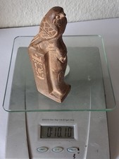 1930s Egyptian Revival Soapstone Statue Pharaoh Khafre Horus Carved 6