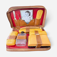 Vintage Mid Century Mens Travel Vanity Kit Geraldine Fitzgerald Photo Framed  picture