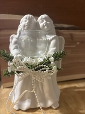 Vintage Growth 1997 Angels Cherubs Taper Candle Holder 9.5