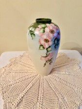 Hand Painted RS Germany Floral Porcelain Vintage Vase picture