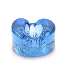 Vintage Cobalt Blue Glass Tapered Candle Holder Nuline NJ Abstract picture