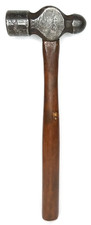 Antique Tool 1930s Simmons Ball Peen Hammer With Wood Handle Signed 16