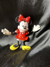 Disney Minnie Mouse Plastic Figurine Red Pokadot Dress Rubberized picture