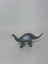 Ja-Ru Dinosaur Toy Brontosaurus Apatosaurus Gray 7” Plastic Figure Retro Jaru picture