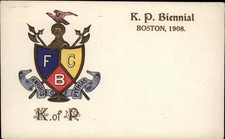 Knights of Pythias Fraternal Gilt Embossed Undivided Back c1905 Vintage Postcard picture