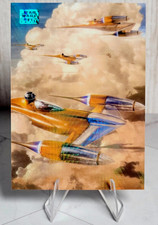 2025 Topps Chrome Star Wars Galaxy N-1 Starfighters #79 Prism Refractor 71/75 picture
