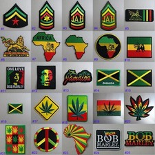 Rasta Iron On / Sew Cloth Patch Badge Applique Hot Jah Reggae Dub picture