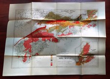 1912 Map of Forest Conditions in Nova Scotia Canada Cape Breton Isl. Bay Fundy picture