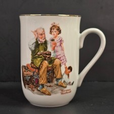 1982 Norman Rockwell Museum The Cobbler Coffee Tea Mug picture