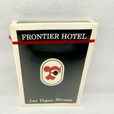 Frontier Hotel Casino Las Vegas Playing Cards NEW Sealed Deck Black Single Logo picture
