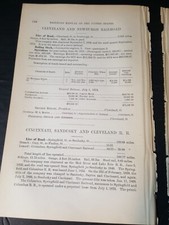 1878 train report CINCINNATI  SANDUSKY & CLEVELAND RAILROAD Cary Findley Ohio picture