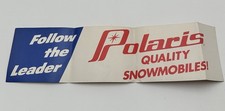 Polaris Bumper Sticker Follow the Leader quality Snowmobile New J2 Vtg 70s picture
