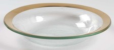 Annieglass Roman Antique Gold Rimmed Soup Bowl 7915228 picture