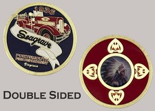 Portsmouth Fire Department Seagrave 1936 Fire Truck Themed Challenge Coin  J#30 picture