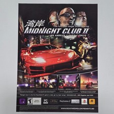 Midnight Club II 2 Xbox PS2 PC Authentic Magazine Ad picture