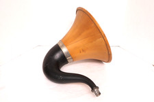 RARE ATQ 1920's MUSIC MASTER Spruce WOOD HORN SPEAKER FOR RADIO USE picture