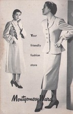 Montgomery Ward Women's Fashion Advertising Postcard 1950s picture