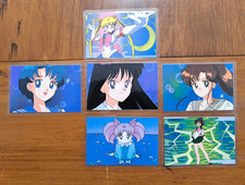 Vintage Sailor Moon R Japanese Card Lot (6 Cards) Seika 1993 Moon & Scouts picture