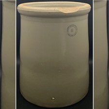 Garden City 6 Gallon Stoneware Water Dispenser Crock c1910s Made in USA 14.5