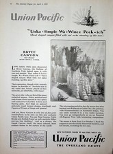 Original Railroad & Trains ADs: BRYCE CANYON, Our Newest NATIONAL PARK picture