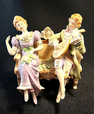 Vtg Rare 1950s Lenwile Ardalt Victorian Couple Courting #6374 Porcelain picture