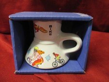 Vintage Feltman Langer Bike Cycling No Spill Coffee Cup Mug Porcelain picture