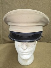 WWII USNR Officer Visored Cap By Bancroft Named to Warren Kendall Morgens. picture