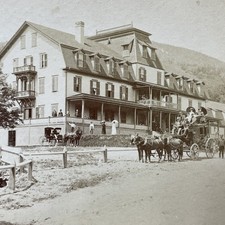 Flume House Franconia Notch NH Stereoview B. W. Kilburn 1870s Curved Mount picture